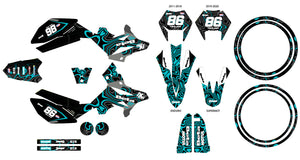 Kit pegatinas Beta RR 50cc Racing 2011-2020 Olas | pegatinas para moto | personalización 50cc | armysctv