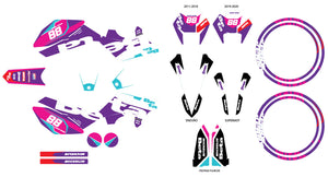 Kit déco Beta RR 50cc Racing 2011-2020 Army Kainam | autocollants moto | personnalisation 50cc | armysctv