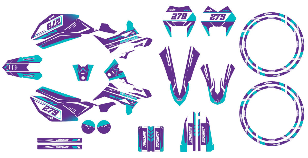Kit pegatinas Beta RR 50cc Racing 2011-2020 Ninesky | pegatinas para moto | personalización 50cc | armysctv