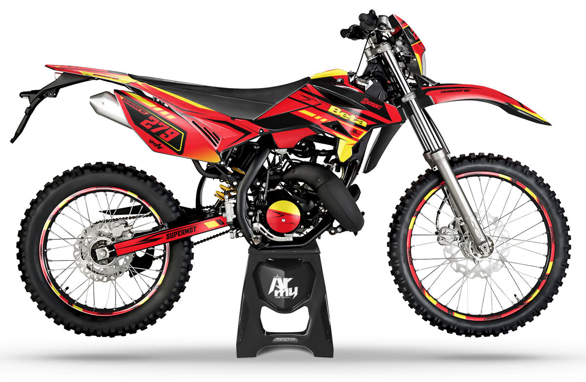 Kit pegatinas Beta RR 50cc Racing 2011-2020 Ninesky | pegatinas para moto | personalización 50cc | armysctv