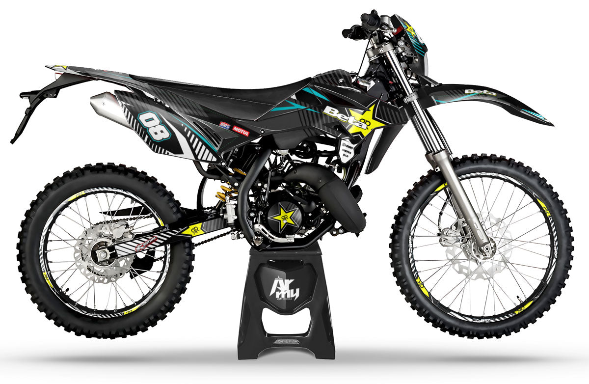 Kit pegatinas Beta RR 50cc Racing 2011-2020 Rockstar | pegatinas para moto | personalización 50cc | armysctv