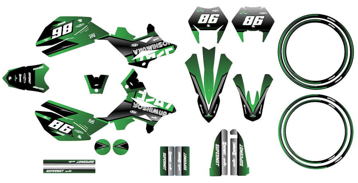 Kit pegatinas Beta RR 50cc Racing 2011-2020 Yoshi | pegatinas para moto | personalización 50cc | armysctv