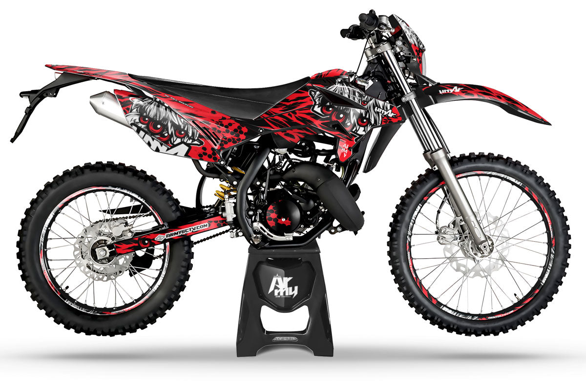 Kit pegatinas Beta RR 50cc Racing 2011-2020 Ojos de Ejército | pegatinas para moto | personalización 50cc | armysctv