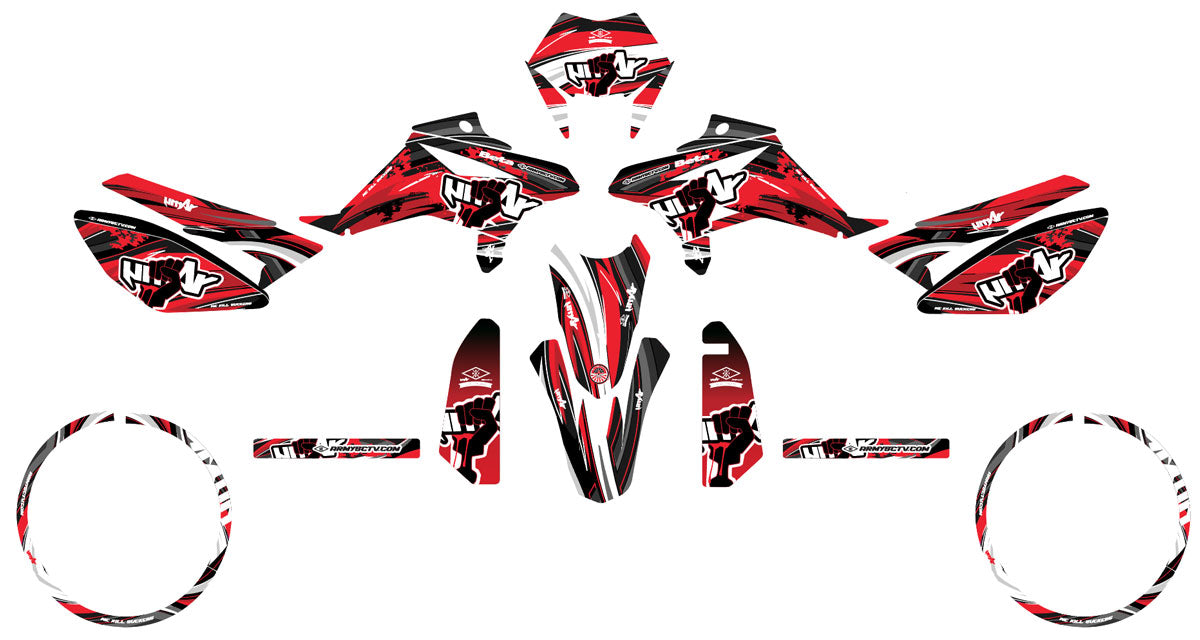 Graphics kit Beta RR 50 Motard 2011-2020 Freedom | motorcycle stickers | 50cc customization | armysctv