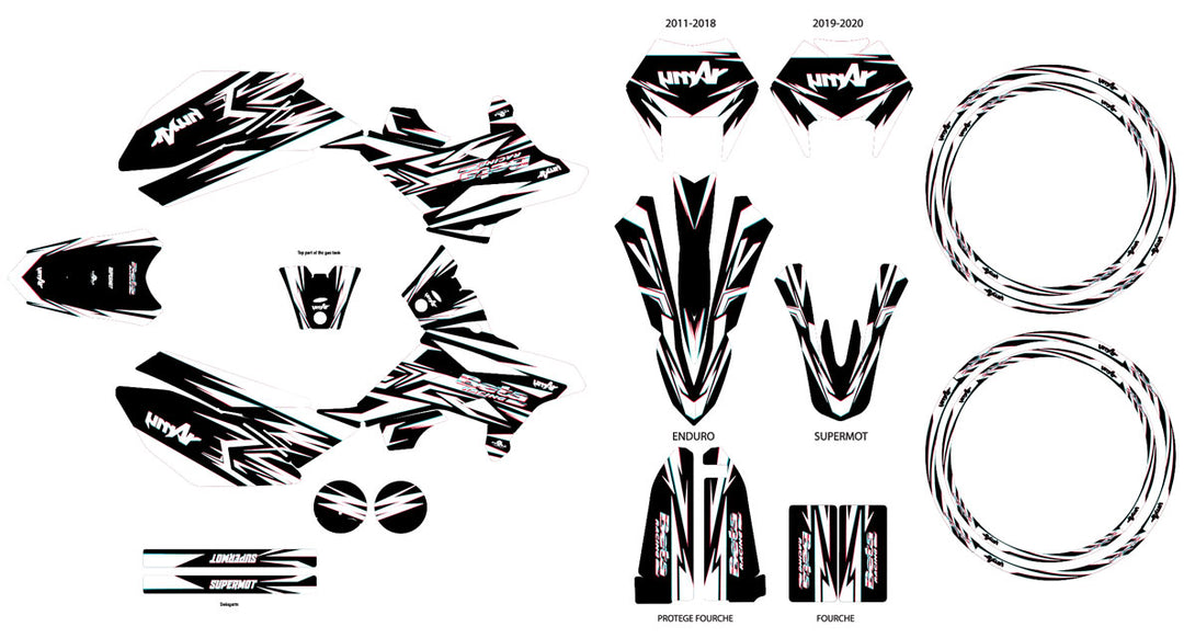 Kit déco Beta RR 50 Motard 2011-2020 Glitch