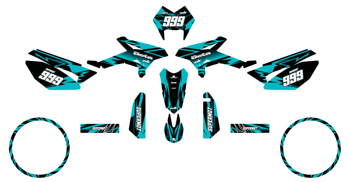 Dekor kit Beta RR 50 Motard 2011-2020 Achte | Motorradaufkleber | Personalisierung 50cc | armysctv