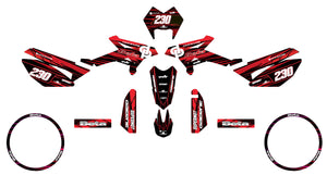 Deko-sett Beta RR 50 Motard 2011-2020 Gull og platina | motorsykkelklistremerker | tilpasning 50cc | armysctv