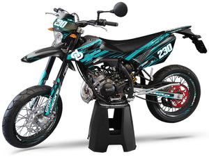 Deko-sett Beta RR 50 Motard 2011-2020 Gull og platina | motorsykkelklistremerker | tilpasning 50cc | armysctv