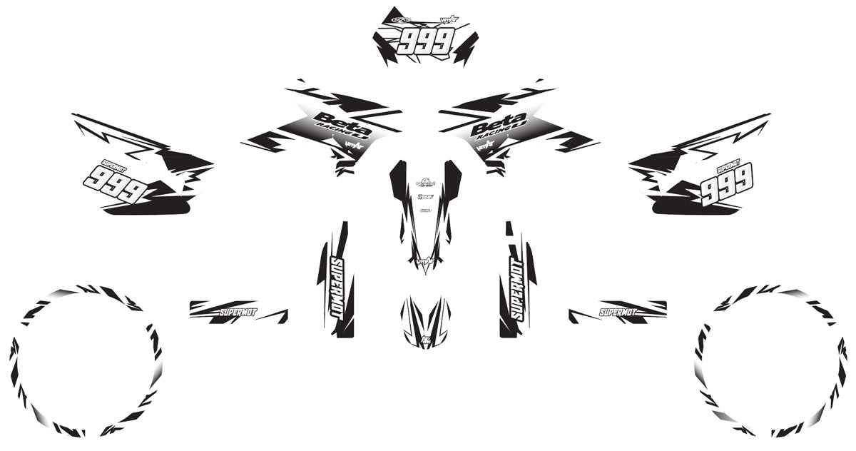 Dekor kit Beta RR 50 Motard 2011-2020 Lightgame | Motorradaufkleber | Personalisierung 50cc | armysctv