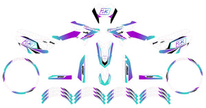 Deko-sett Beta RR 50 Motard 2011-2020 Lys | motorsykkel klistremerker | tilpasning 50cc | armysctv