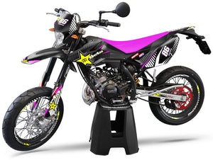 Deko-sett Beta RR 50 Motard 2011-2020 Rockstar | motorsykkelklistremerker | tilpasning 50cc | armysctv