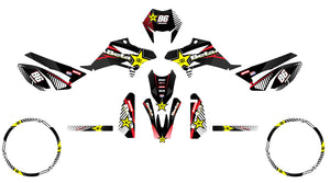 Deko-sett Beta RR 50 Motard 2011-2020 Rockstar | motorsykkelklistremerker | tilpasning 50cc | armysctv