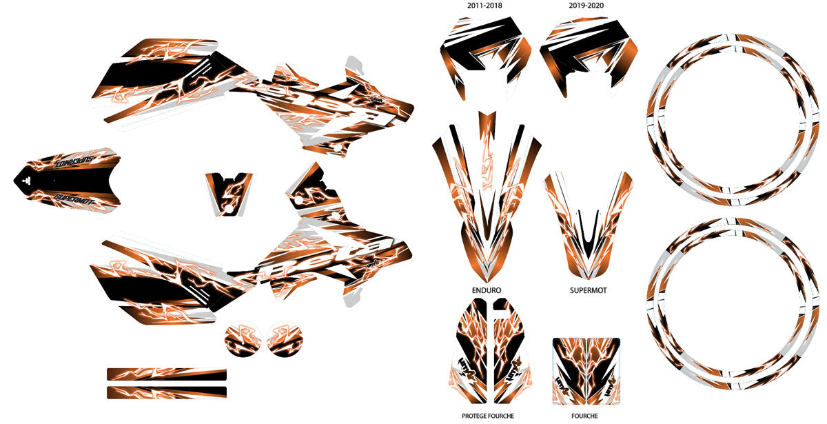 Kit déco Beta RR 50 Motard 2011-2020 Shaker | autocollants moto | personnalisation 50cc | armysctv
