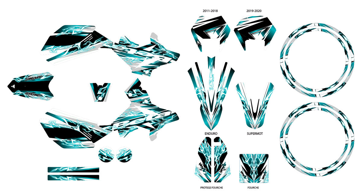 Kit déco Beta RR 50 Motard 2011-2020 Shaker | autocollants moto | personnalisation 50cc | armysctv