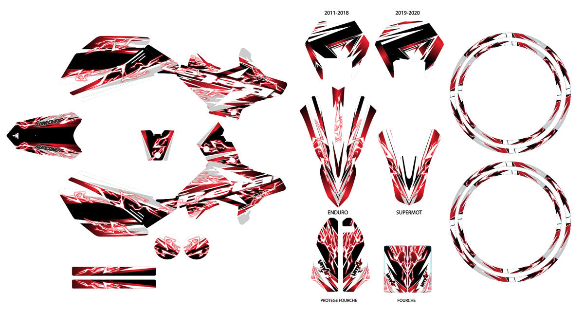 Kit déco Beta RR 50 Motard 2011-2020 Shaker | autocollants moto | personnalisation 50cc | armysctv
