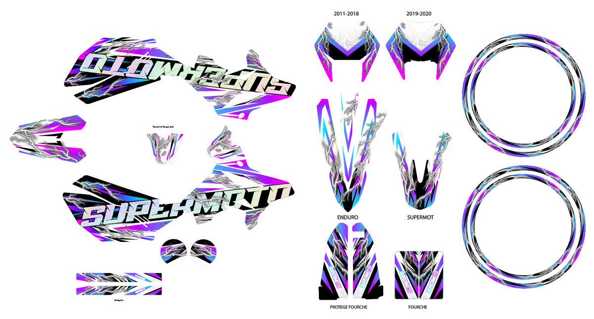 Kit déco Beta RR 50 Motard 2011-2020 Shiro | autocollants moto | personnalisation 50cc | armysctv
