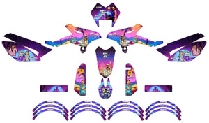 Kit déco Beta RR 50 Motard 2011-2020 Vice City | autocollants moto | personnalisation 50cc | armysctv