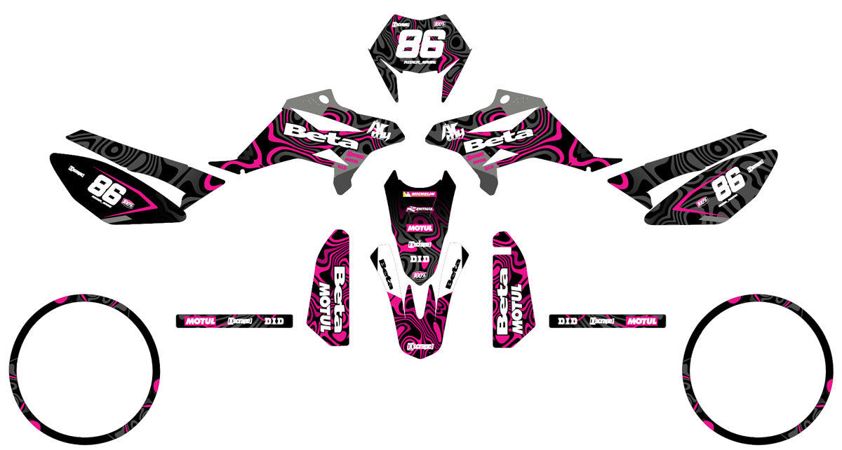 Graphics kit Beta RR 50 Motard 2011-2020 Army Waves | motorcycle stickers | 50cc customization | armysctv