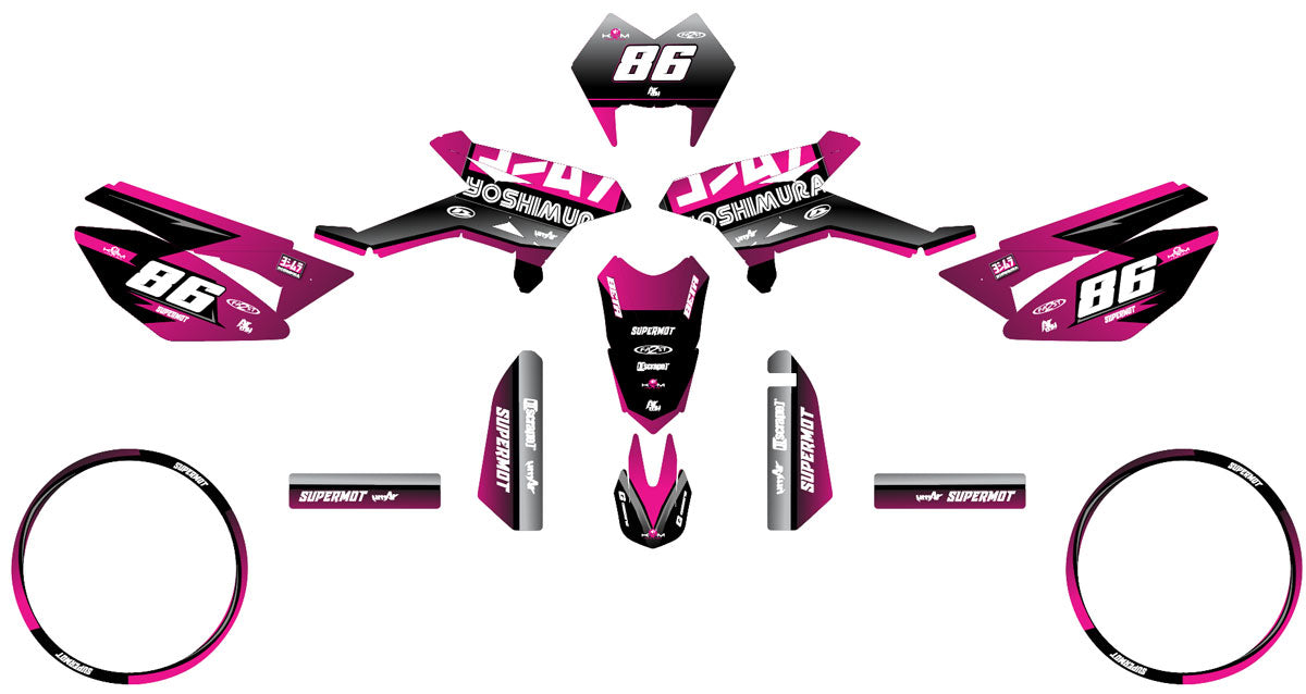 Dekor kit Beta RR 50 Motard 2011-2020 Yoshi | Motorradaufkleber | Personalisierung 50cc | armysctv