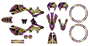 Kit déco Beta 50cc RR 2011-2020 Draflow avec design coloré et graphique unique pour moto.