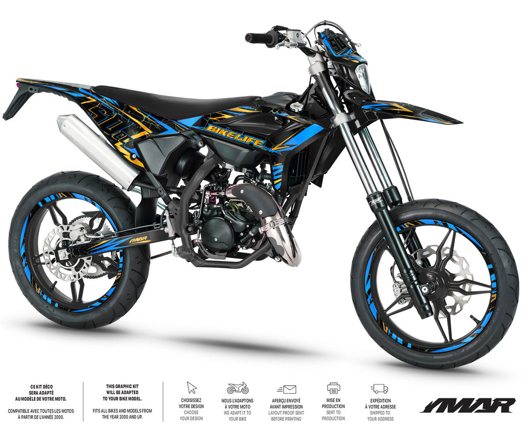 Graphics kit Beta 50cc RR 2021-2025 Bleuz
