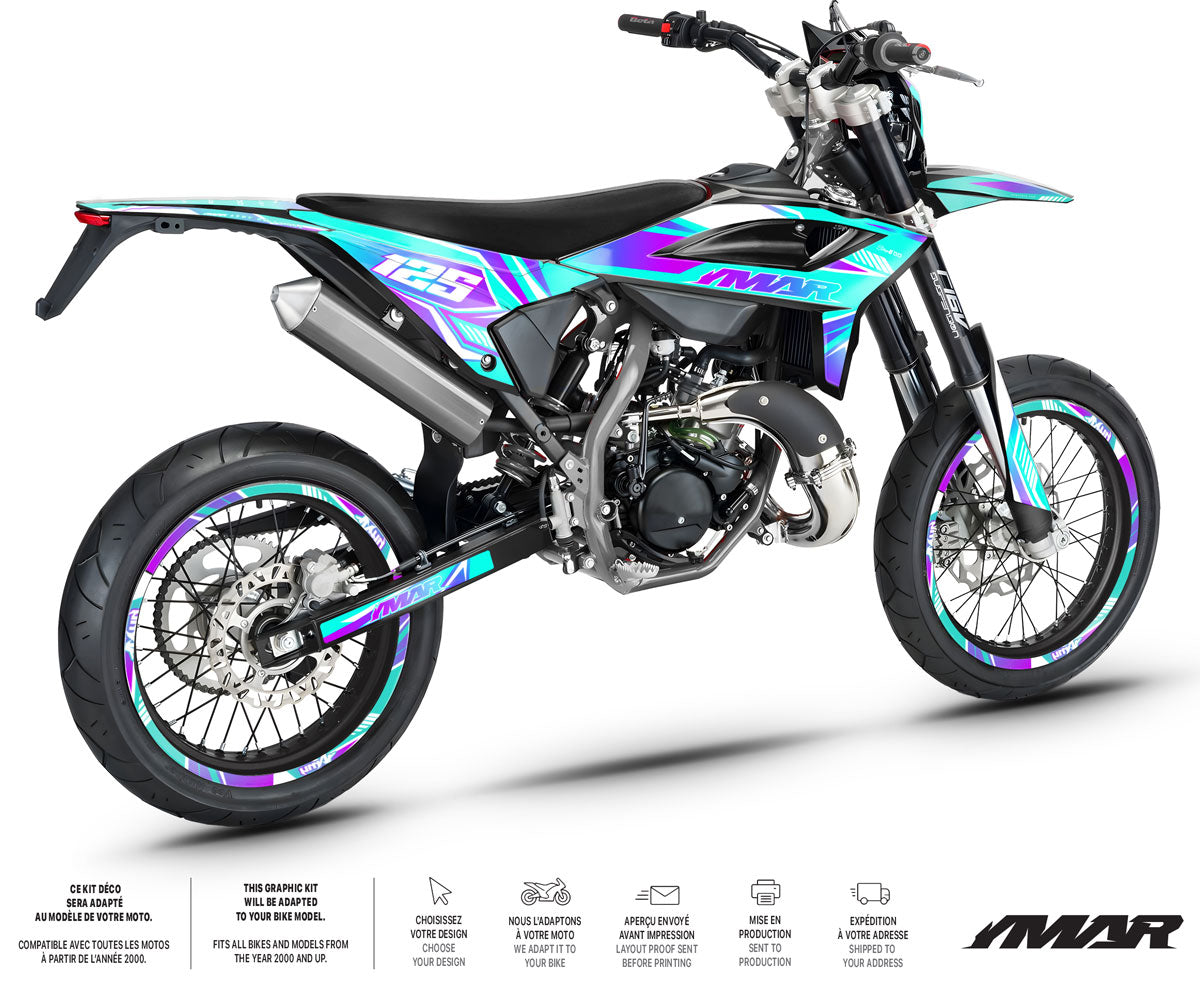Graphics kit Beta 50cc RR 2021-2025 MX Sky
