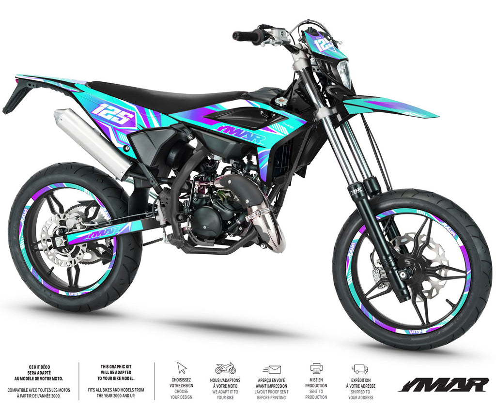 Graphics kit Beta 50cc RR 2021-2025 MX Sky