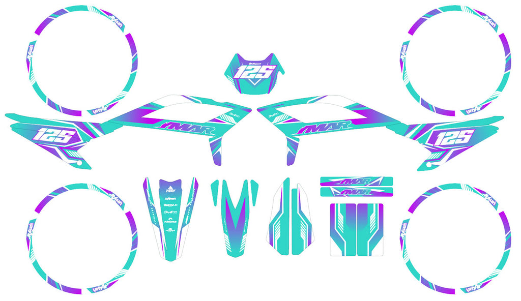 Graphics kit Beta 50cc RR 2021-2025 MX Sky