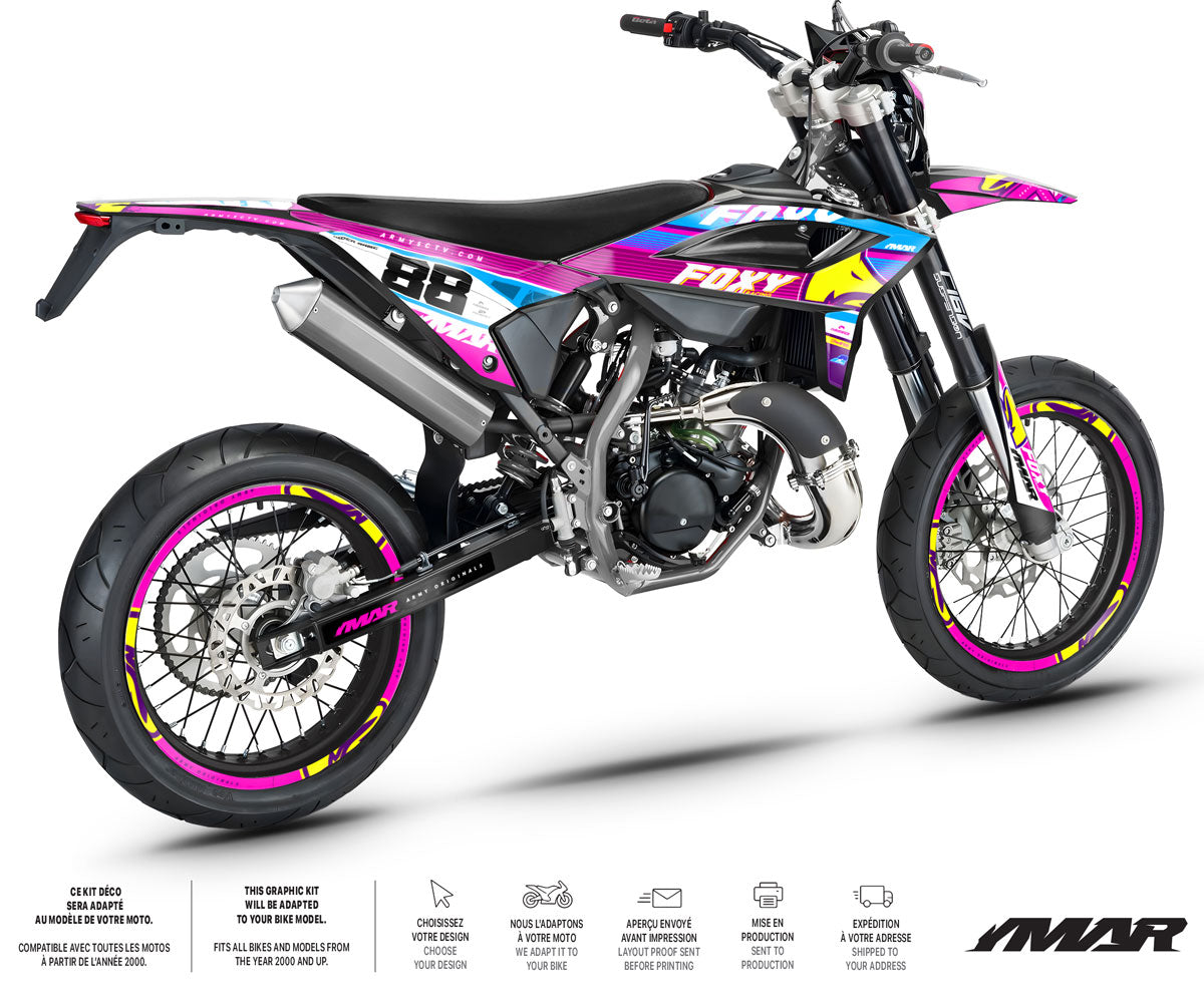 Dekalsett Beta 50cc RR 2021-2025 Pink Fox