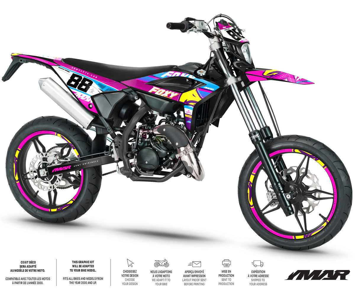 Dekalsett Beta 50cc RR 2021-2025 Pink Fox