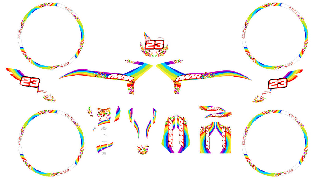 Graphics kit Beta 50cc RR 2021-2025 Skittles