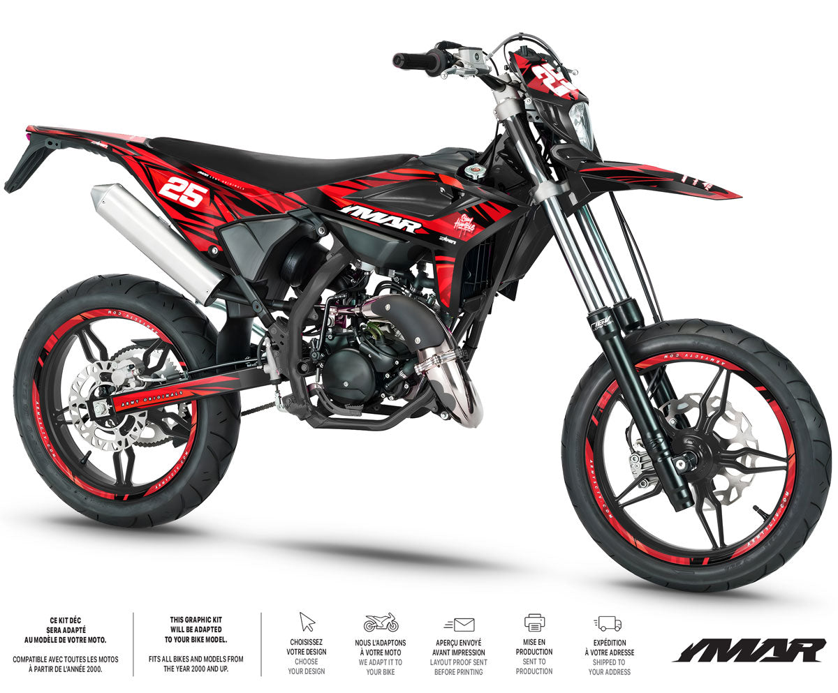 Graphics kit Beta 50cc RR 2021-2025 Flamer