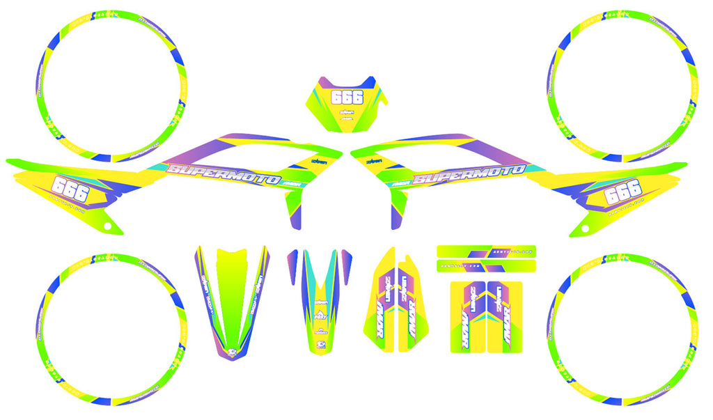 Graphics kit Beta 50cc RR 2021-2025 Valentino