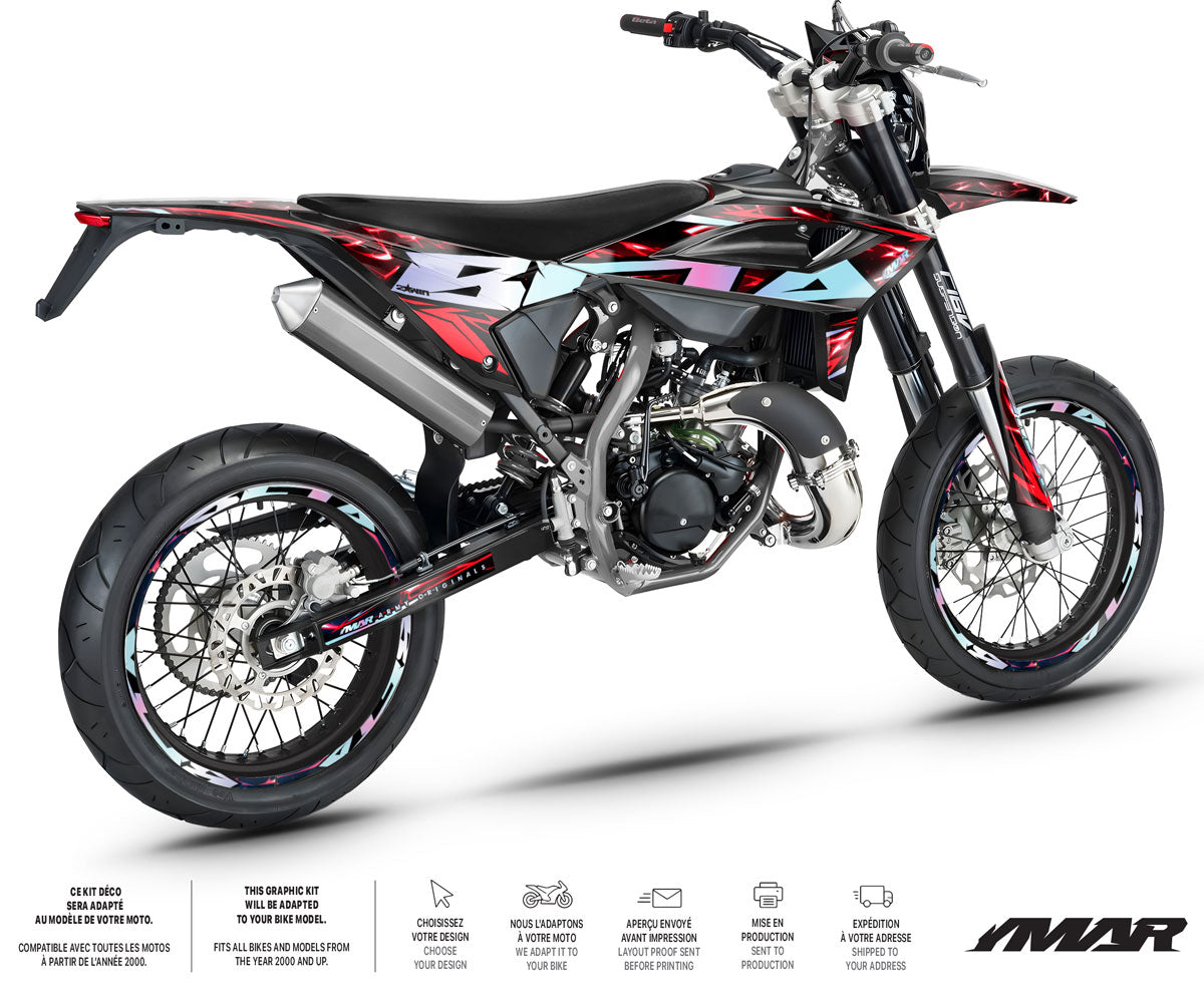 Graphics kit Beta 50cc RR 2021-2025 Wheelyz