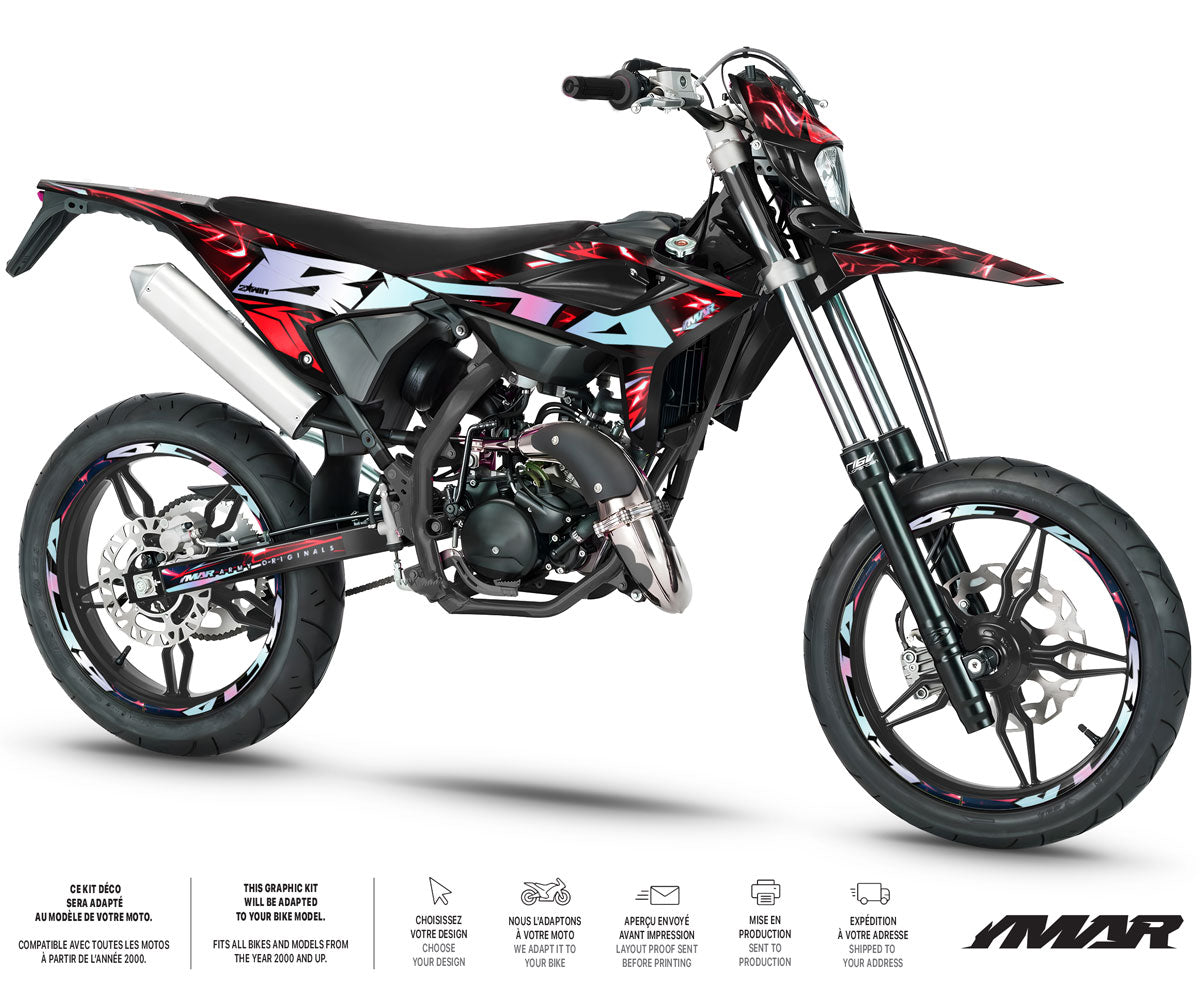 Graphics kit Beta 50cc RR 2021-2025 Wheelyz