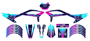Kit déco Beta RR 50 Motard 2021-2025 Crazy pink | autocollants moto | personnalisation 50cc | armysctv