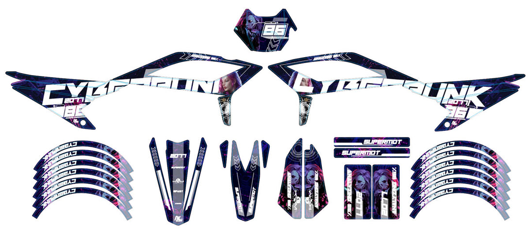 Kit déco 50cc Beta RR 2021-2025 Cyberpunk