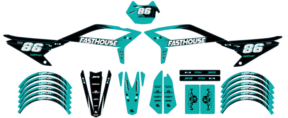 Kit déco 50cc Beta RR 2021-2025 Fasthouse