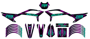 Kit pegatinas Beta RR 50 Motard 2021-2025 Lluvia púrpura | pegatinas para moto | personalización 50cc | armysctv