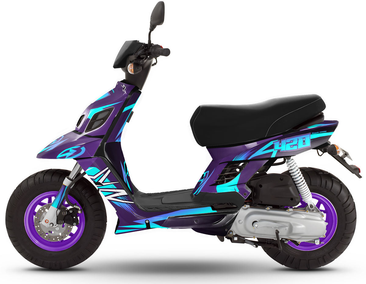 Kit déco MBK Booster RX BCD/Yamaha BW's RX BCD Army Prod | autocollants moto | personnalisation 50cc | armysctv