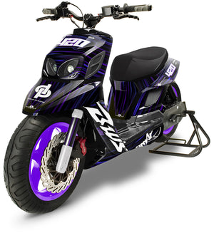 Kit déco MBK Booster RX BCD/Yamaha BW's RX BCD D'or et de Platine | autocollants moto | personnalisation 50cc | armysctv