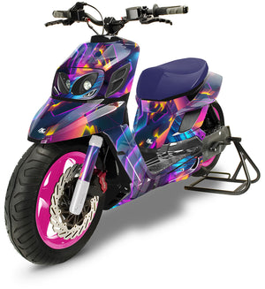 Kit déco MBK Booster RX BCD/Yamaha BW's RX BCD Neon | autocollants moto | personnalisation 50cc | armysctv