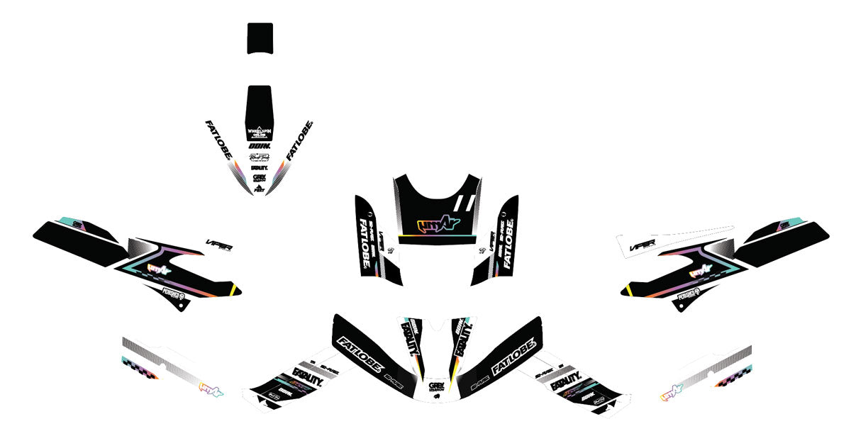 3AA　BW'S　MBK　BOOSTER　　インナーレッグ　ソリッド白　新品 Graphic decals MBK Booster / Yamaha BW's Droid - Futuristic and