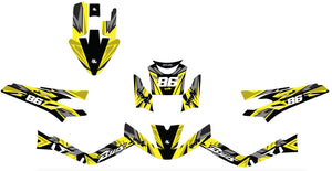 Kit déco 50cc MBK Booster / Yamaha BW's 2004-2018 Frost | autocollants moto | personnalisation 50cc | armysctv