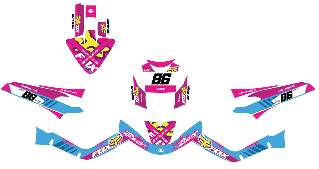 Kit déco 50cc MBK Booster / Yamaha BW's 2004-2018 Pink Fox