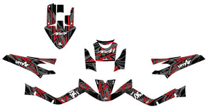 Kit déco 50cc MBK Booster / Yamaha BW's 2004-2018 Redrum | autocollants moto | personnalisation 50cc | armysctv