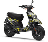 Kit déco 50cc MBK Booster / Yamaha BW's 2004-2018 Redrum | autocollants moto | personnalisation 50cc | armysctv