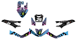 Kit déco 50cc MBK Booster / Yamaha BW's 2004-2018 Swirl | autocollants moto | personnalisation 50cc | armysctv