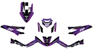 Kit déco 50cc MBK Booster / Yamaha BW's 2004-2018 Lilaks | autocollants moto | personnalisation 50cc | armysctv