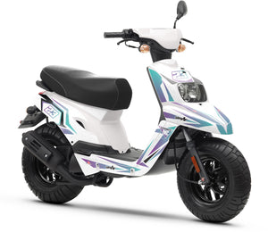 Kit déco 50cc MBK Booster / Yamaha BW's 2004-2018 Lys | autocollants moto | personnalisation 50cc | armysctv